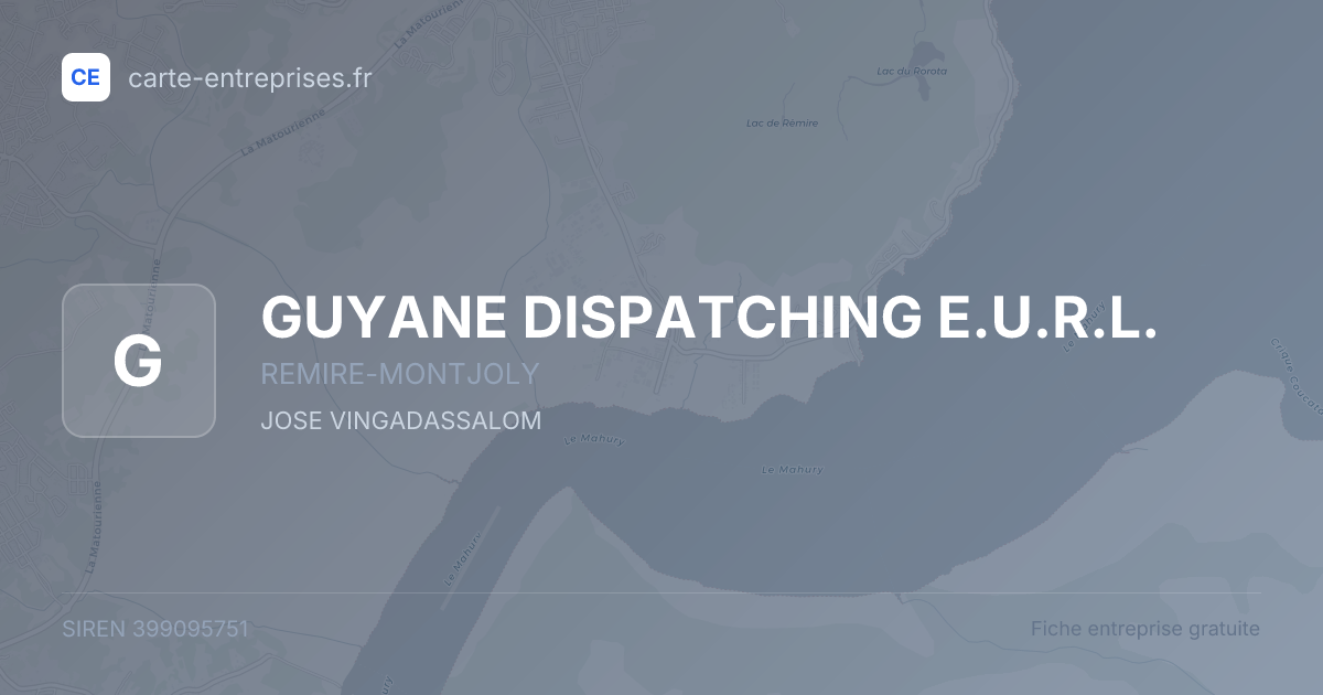 GUYANE DISPATCHING E.U.R.L. — 399095751 — fiche entreprise