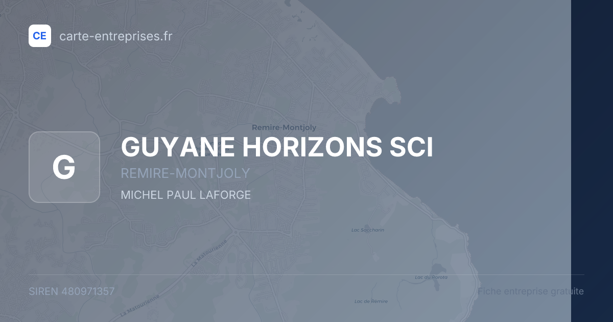 GUYANE HORIZONS SCI — 480971357 — fiche entreprise