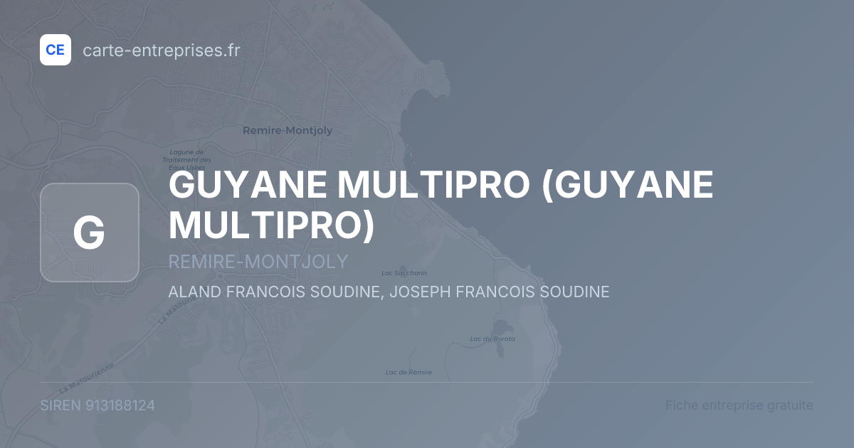 GUYANE MULTIPRO — 913188124 — fiche entreprise