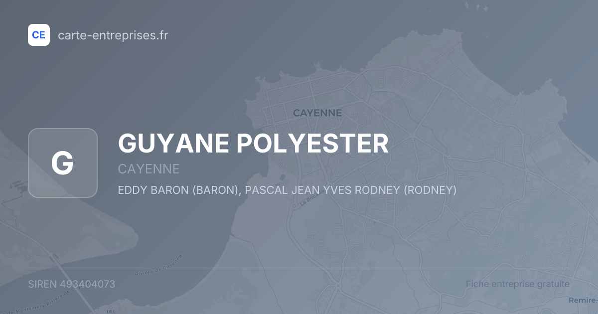 GUYANE POLYESTER — 493404073 — fiche entreprise