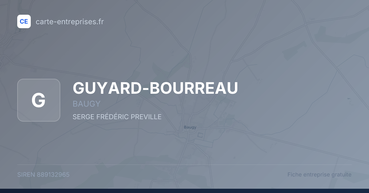 GUYARD-BOURREAU — 889132965 — fiche entreprise