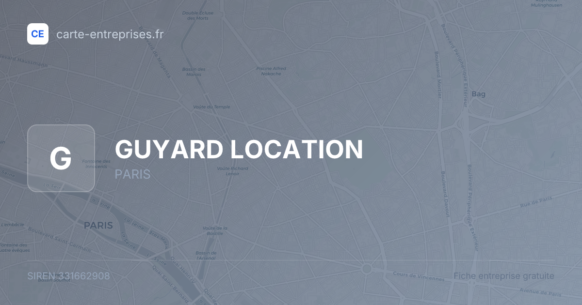 GUYARD LOCATION — 331662908 — fiche entreprise