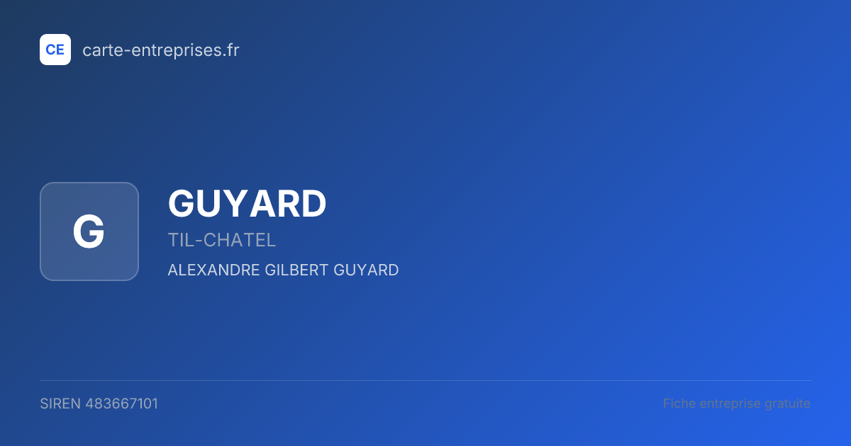 GUYARD — 483667101 — fiche entreprise