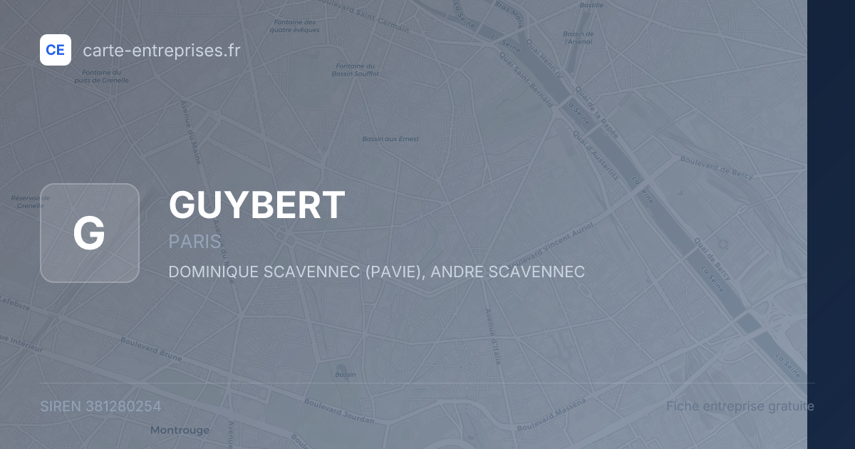 GUYBERT — 381280254 — fiche entreprise
