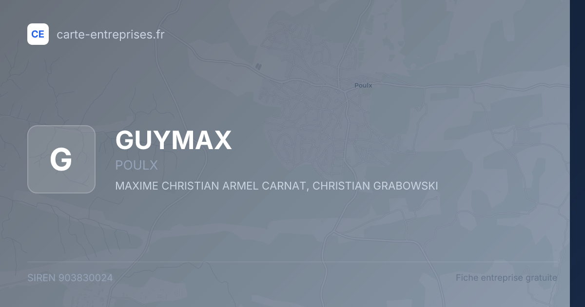 GUYMAX — 903830024 — fiche entreprise