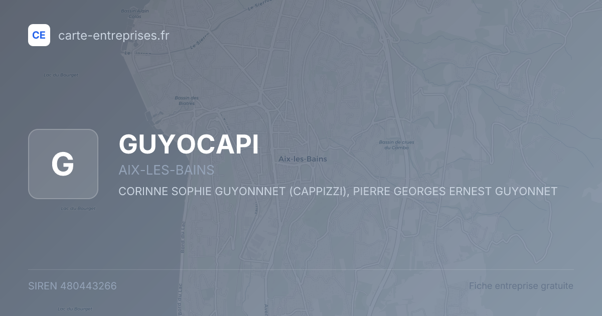 GUYOCAPI — 480443266 — fiche entreprise
