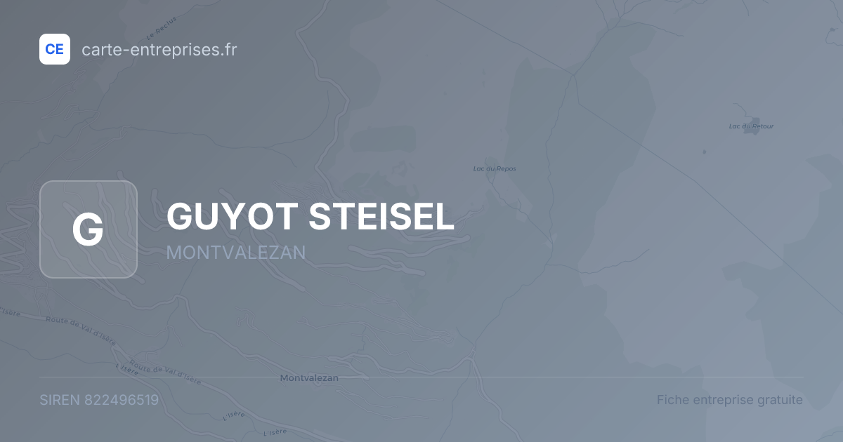 GUYOT STEISEL — 822496519 — fiche entreprise