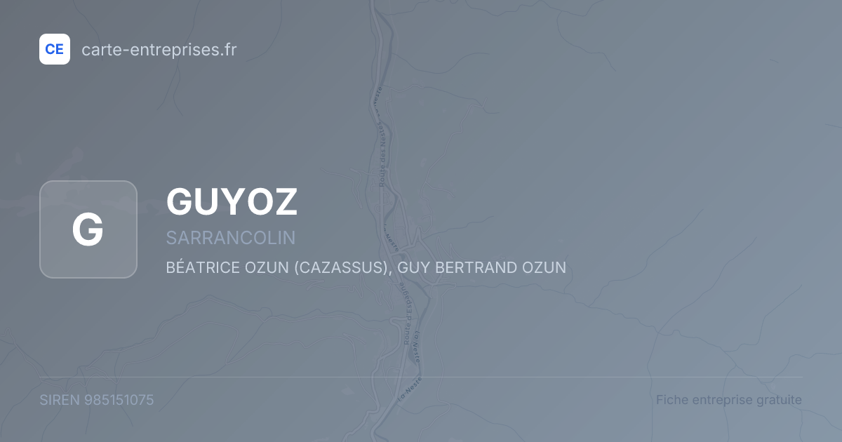 GUYOZ — 985151075 — fiche entreprise
