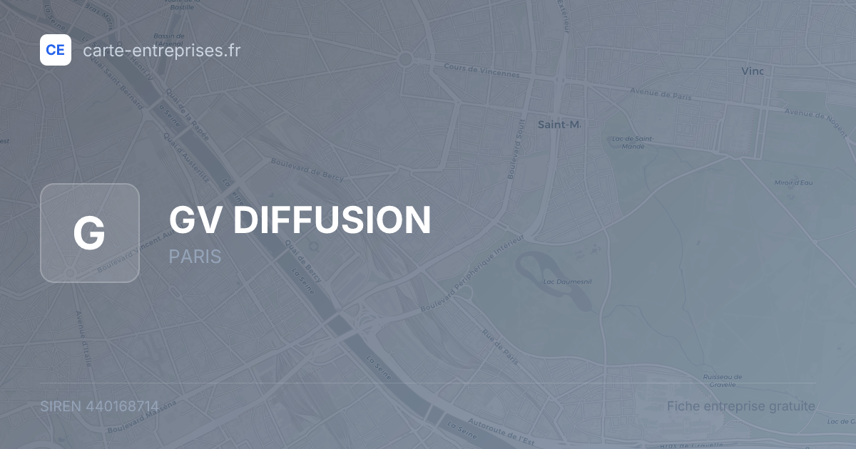 GV DIFFUSION — 440168714 — fiche entreprise