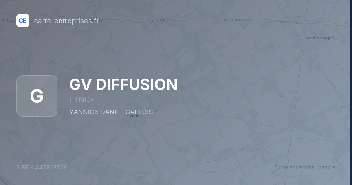 GV DIFFUSION — 447828526 — fiche entreprise