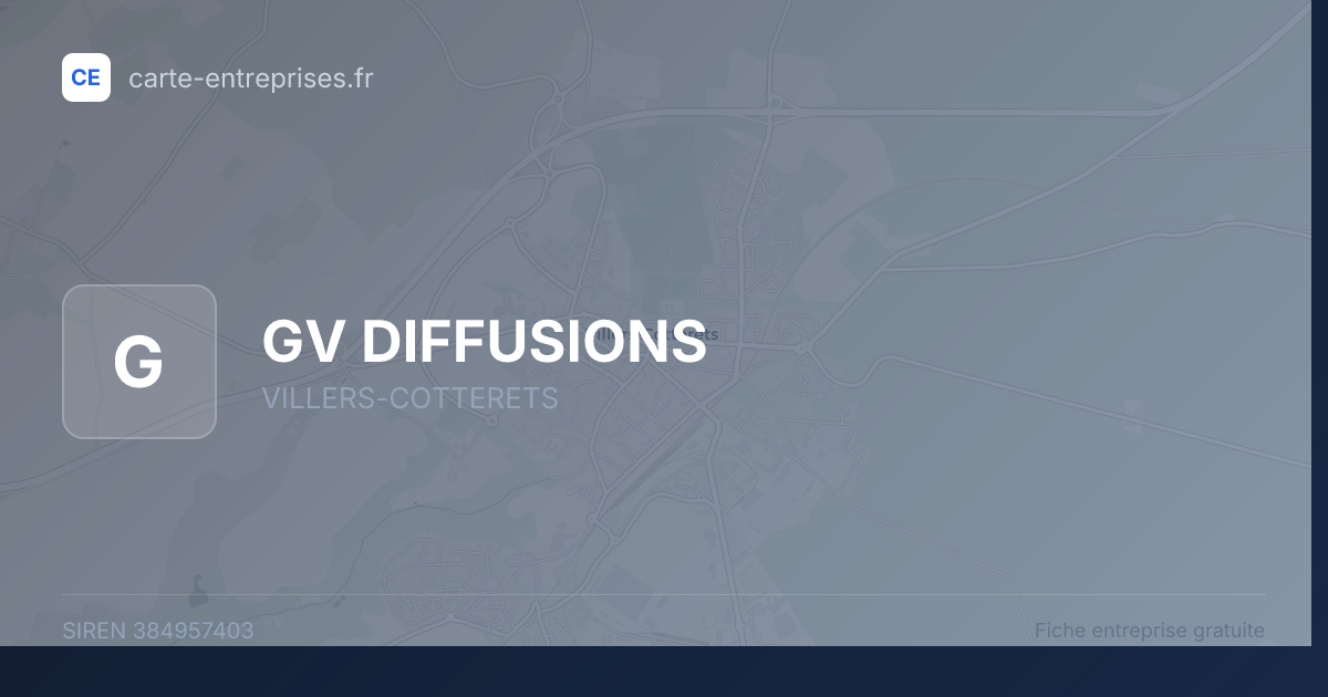 GV DIFFUSIONS — 384957403 — fiche entreprise