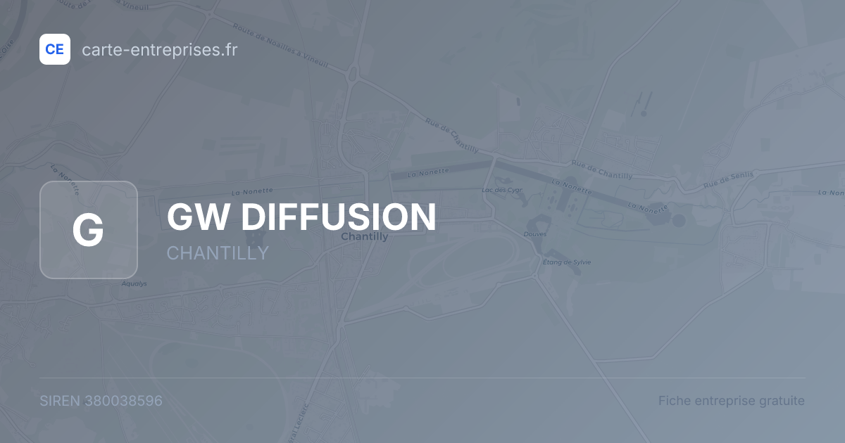 GW DIFFUSION — 380038596 — fiche entreprise