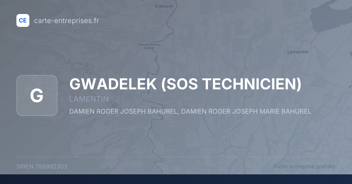 GWADELEK (SOS TECHNICIEN) — 788992303 — fiche entreprise