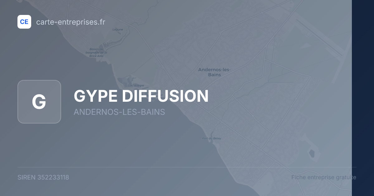 GYPE DIFFUSION — 352233118 — fiche entreprise