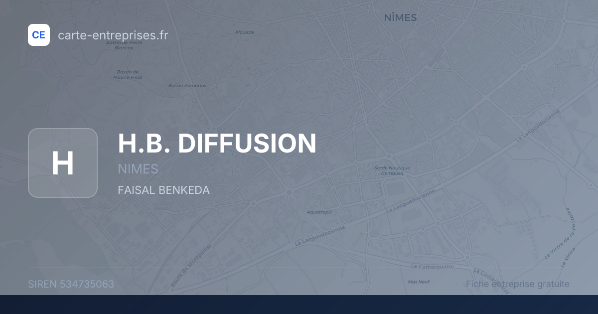 H.B. DIFFUSION — 534735063 — fiche entreprise