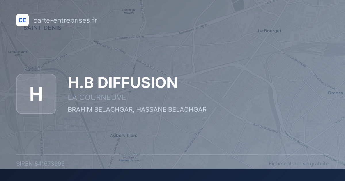 H.B DIFFUSION — 841673593 — fiche entreprise