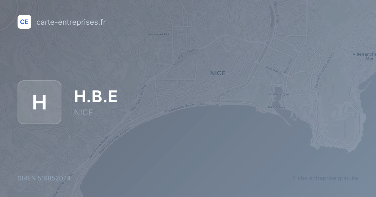 H.B.E — 519852024 — fiche entreprise