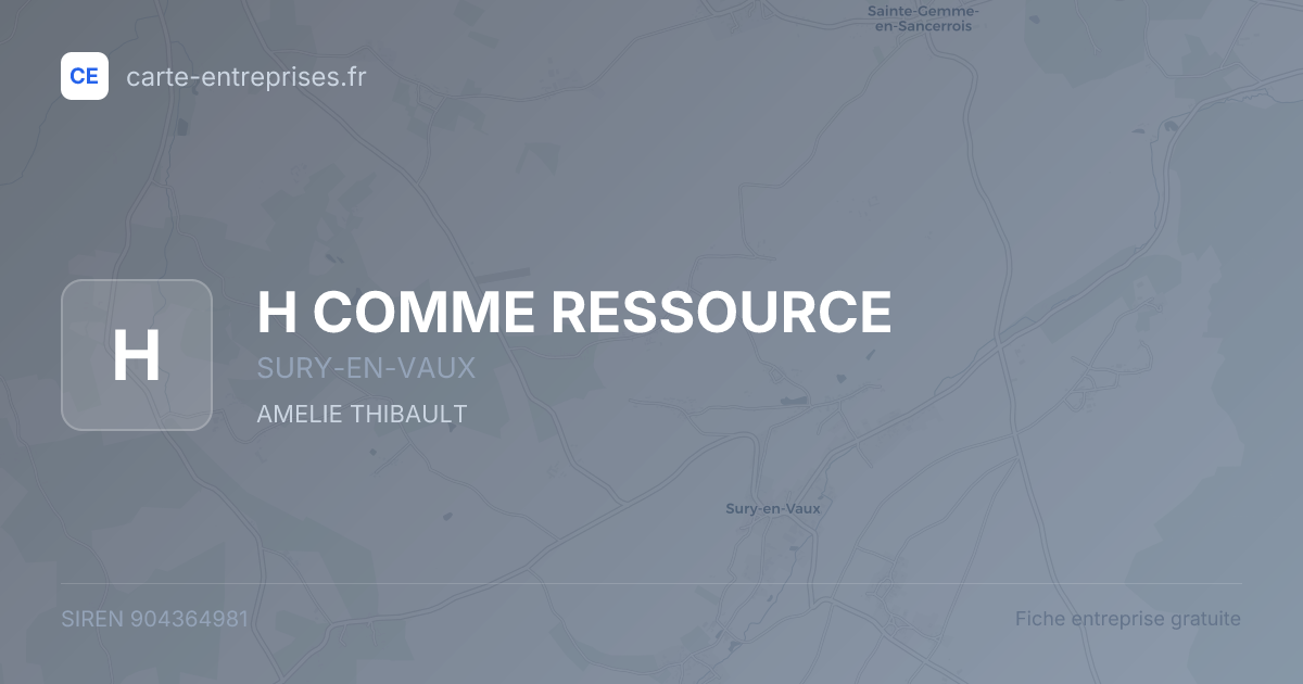H COMME RESSOURCE — 904364981 — fiche entreprise