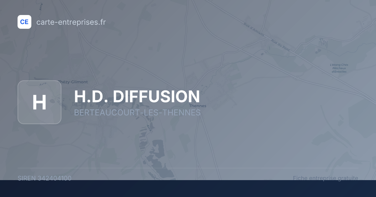 H.D. DIFFUSION — 342404100 — fiche entreprise