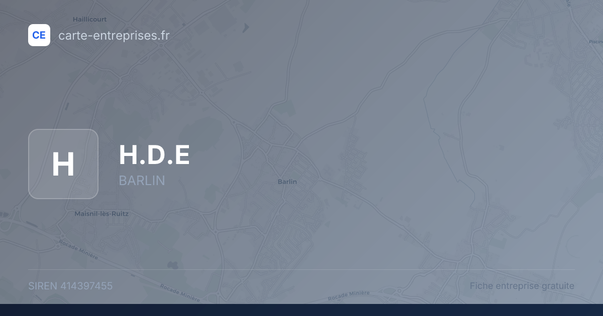 H.D.E — 414397455 — fiche entreprise
