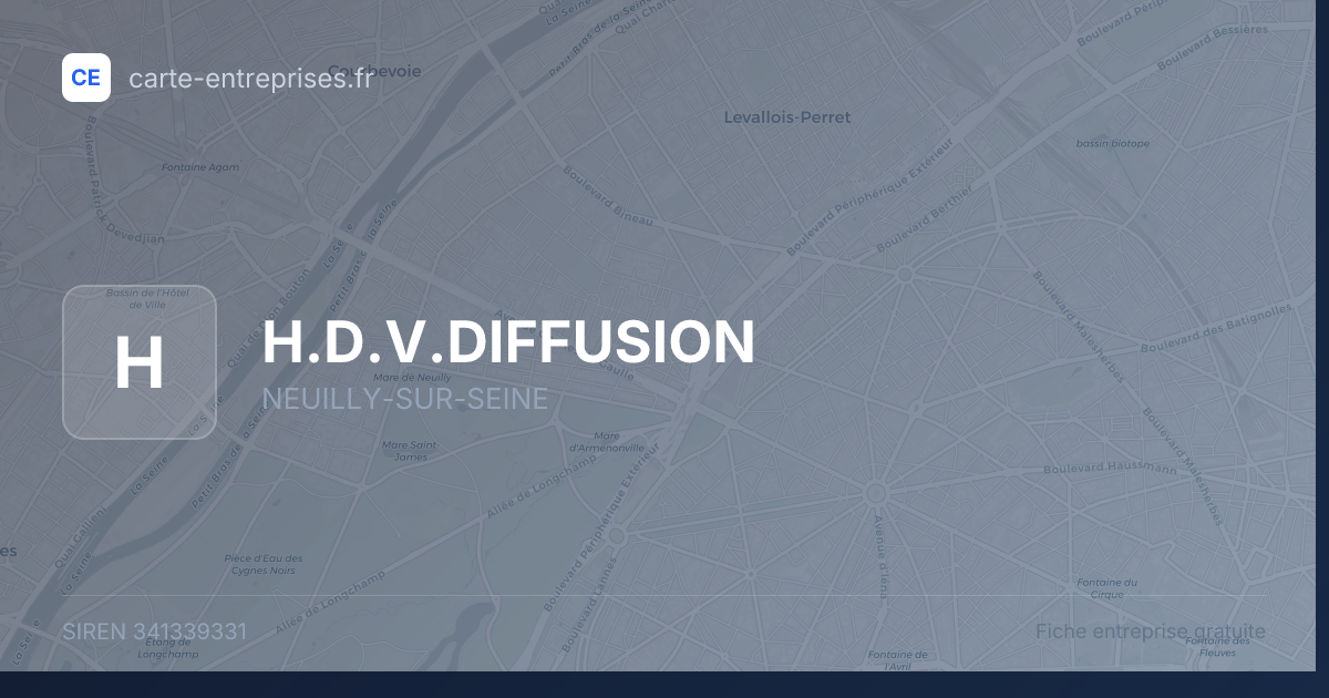 H.D.V.DIFFUSION — 341339331 — fiche entreprise