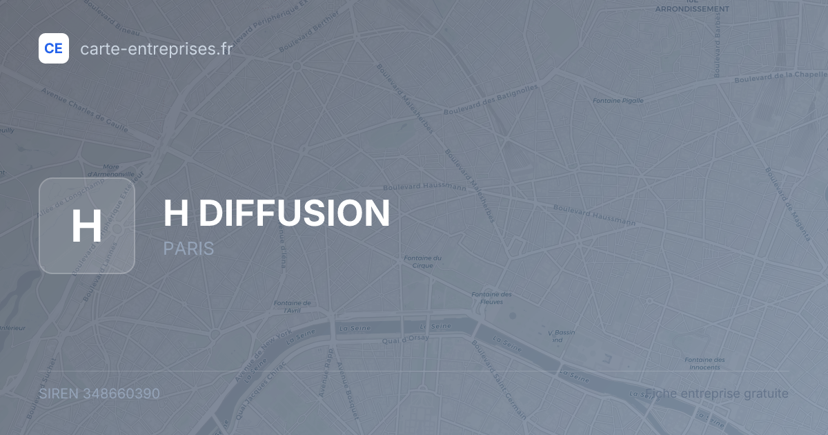 H DIFFUSION — 348660390 — fiche entreprise