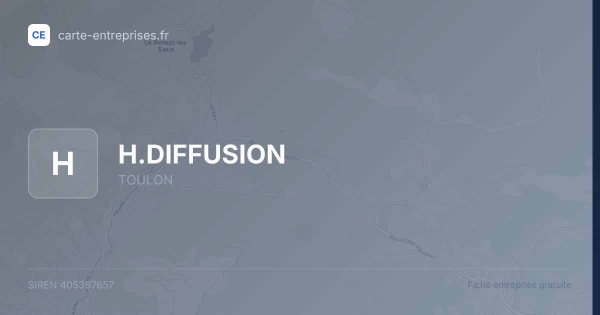 H.DIFFUSION — 405367657 — fiche entreprise