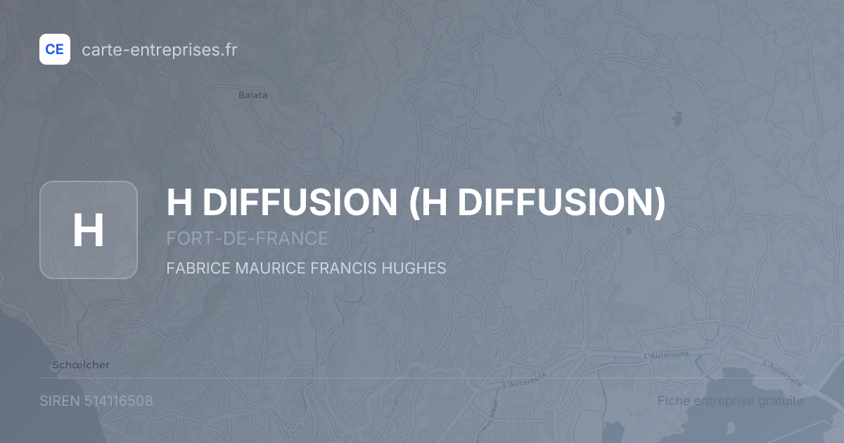 H DIFFUSION — 514116508 — fiche entreprise