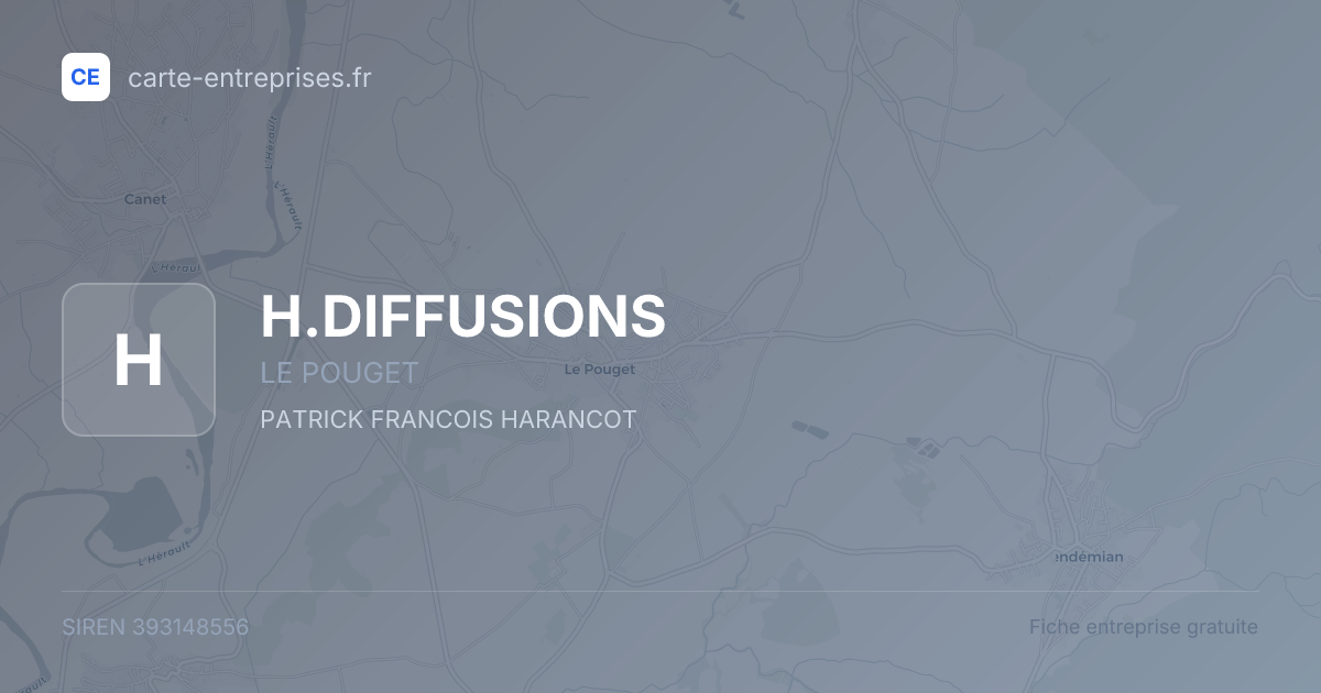 H.DIFFUSIONS — 393148556 — fiche entreprise