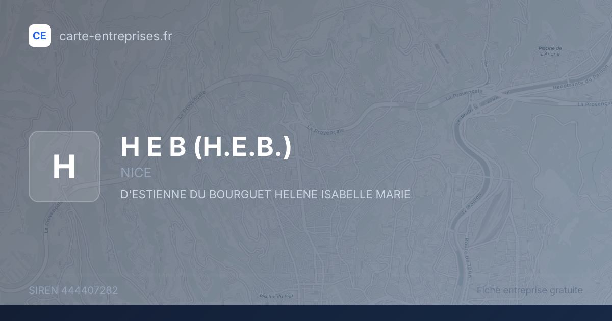 H E B (H.E.B.) — 444407282 — fiche entreprise