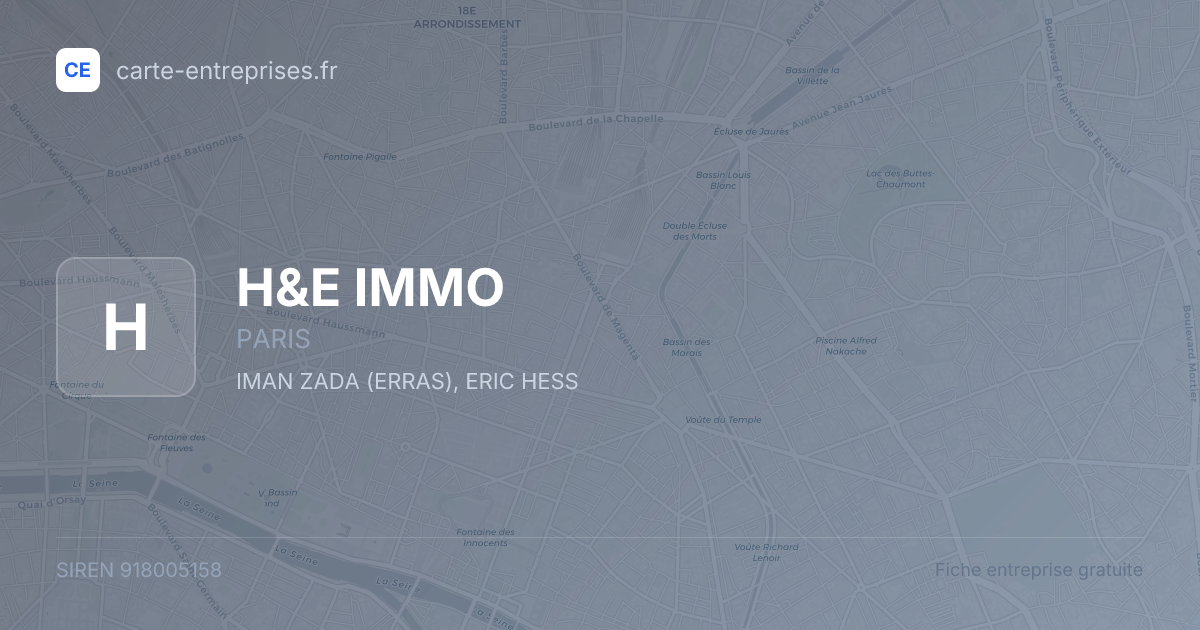 H&E IMMO — 918005158 — fiche entreprise