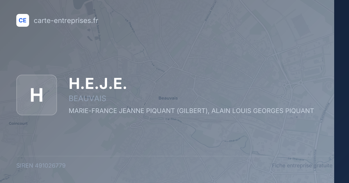 H.E.J.E. — 491026779 — fiche entreprise