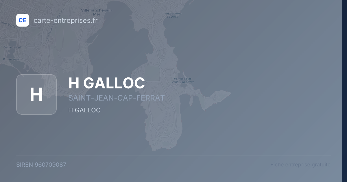 H GALLOC — 960709087 — fiche entreprise