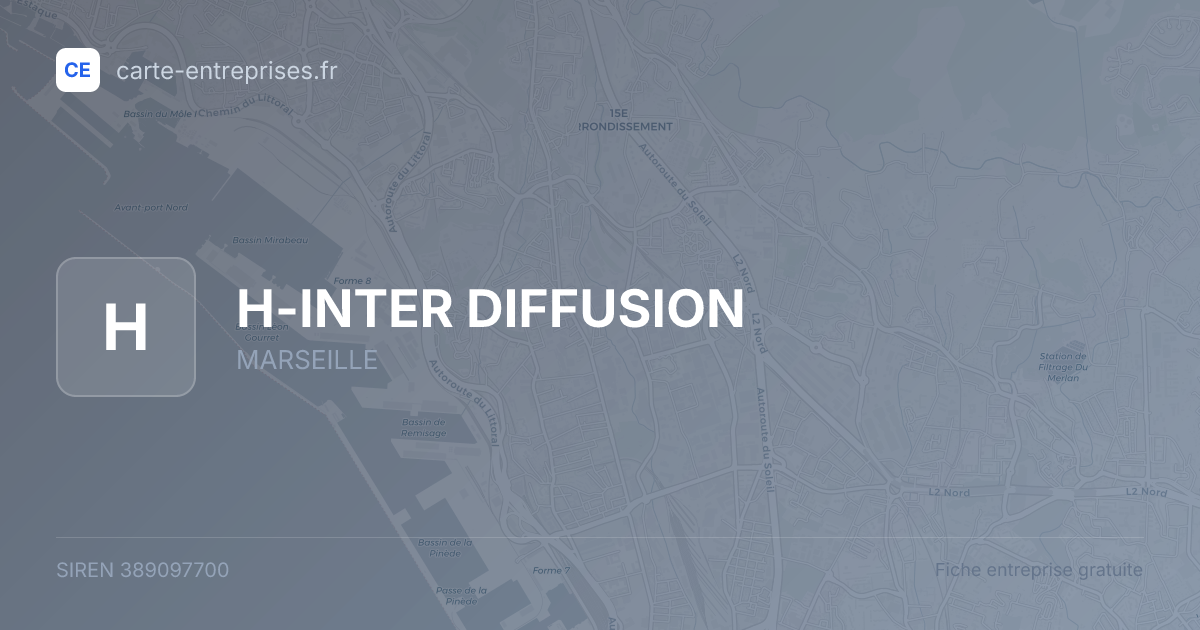 H-INTER DIFFUSION — 389097700 — fiche entreprise