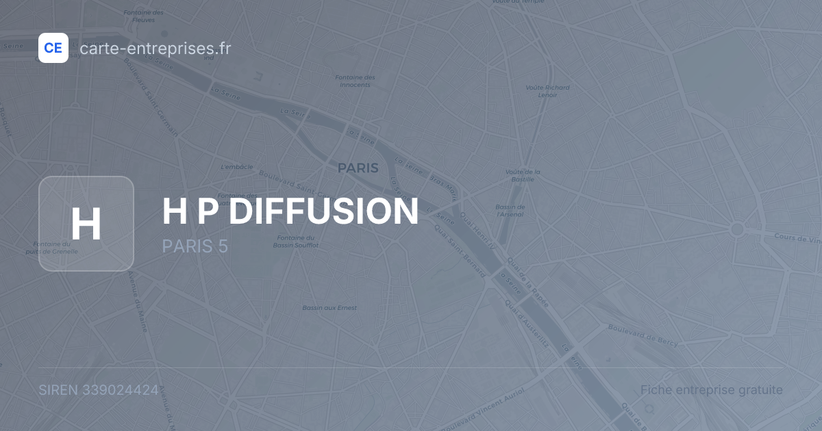 H P DIFFUSION — 339024424 — fiche entreprise