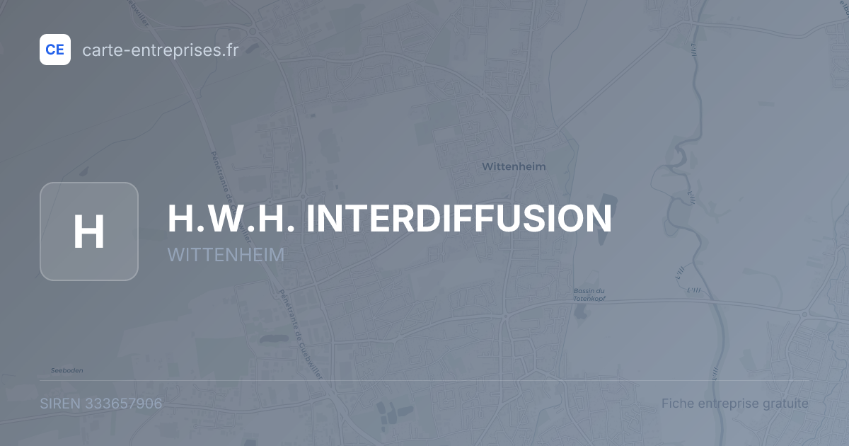 H.W.H. INTERDIFFUSION — 333657906 — fiche entreprise