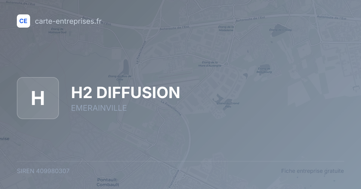 H2 DIFFUSION — 409980307 — fiche entreprise