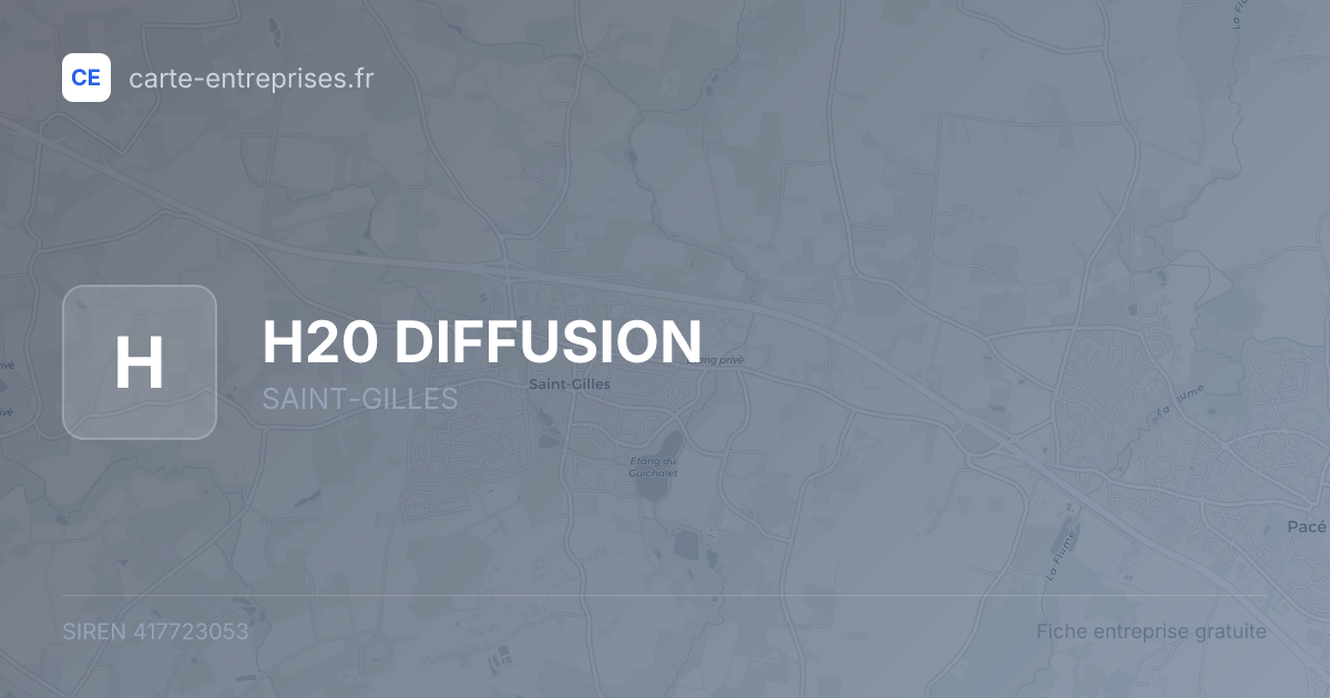 H20 DIFFUSION — 417723053 — fiche entreprise