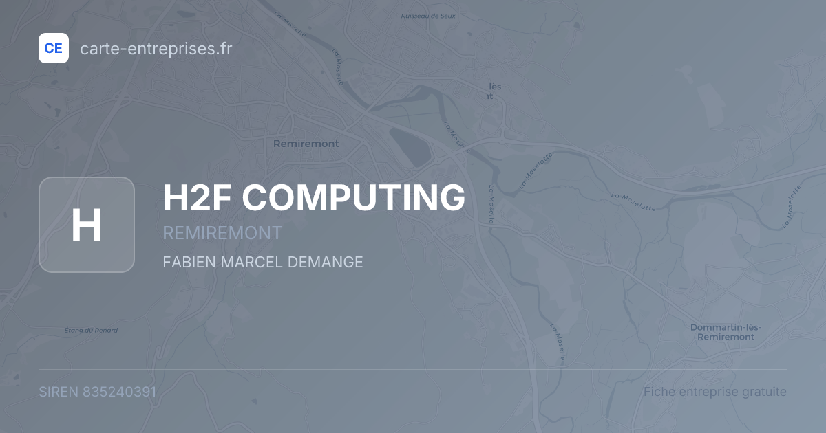 H2F COMPUTING — 835240391 — fiche entreprise