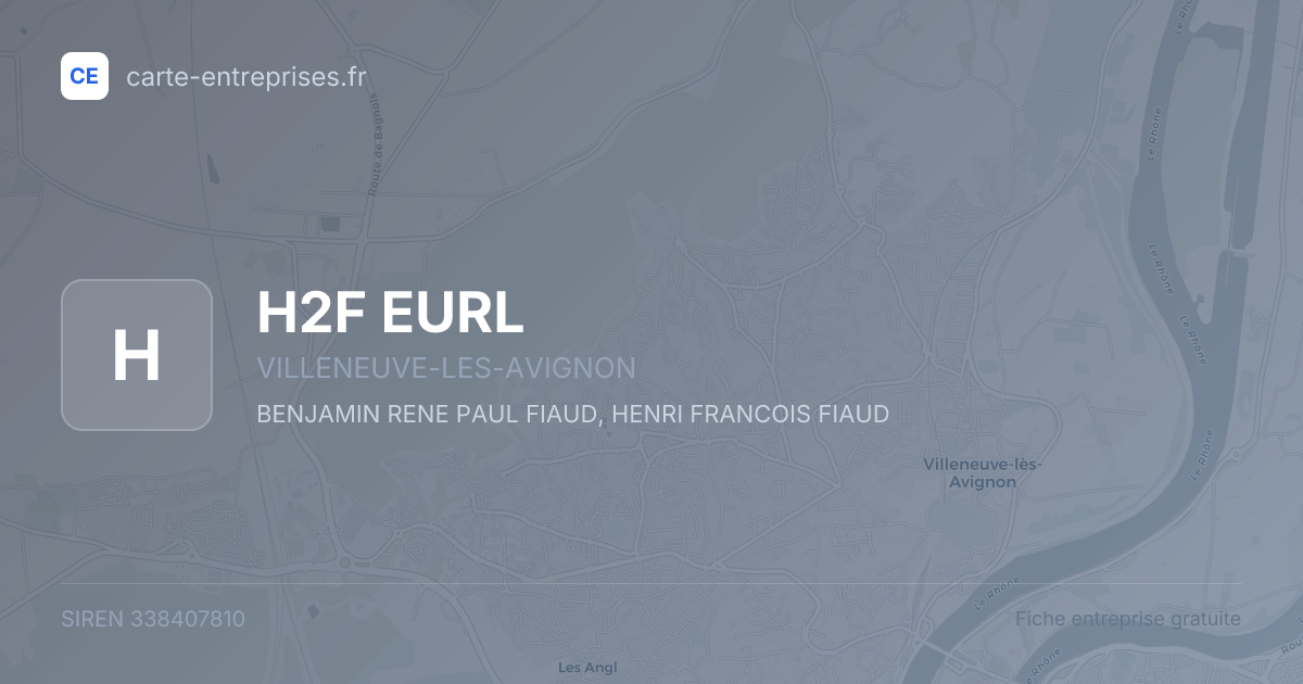 H2F EURL — 338407810 — fiche entreprise