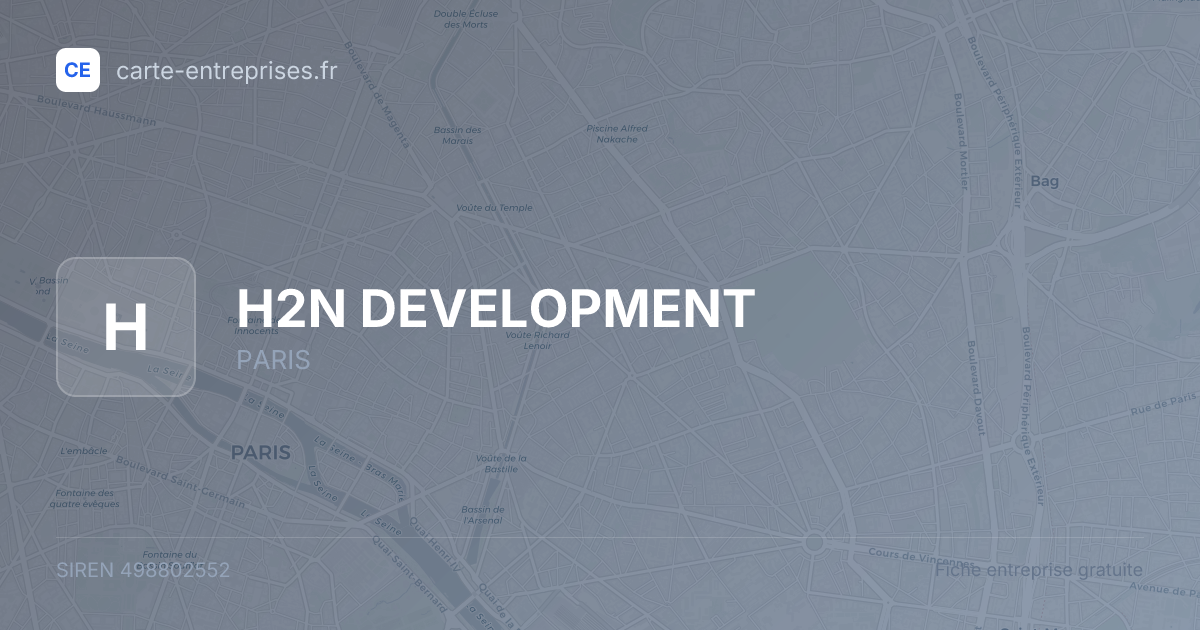 H2N DEVELOPMENT — 498802552 — fiche entreprise