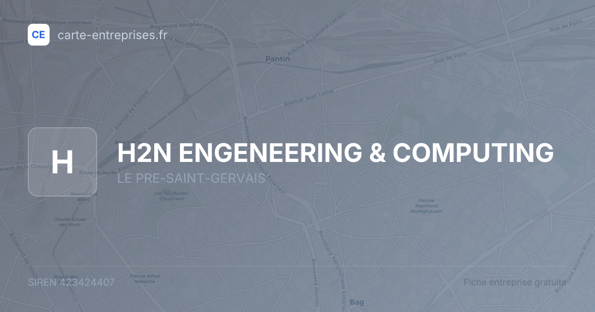 H2N ENGENEERING & COMPUTING — 423424407 — fiche entreprise