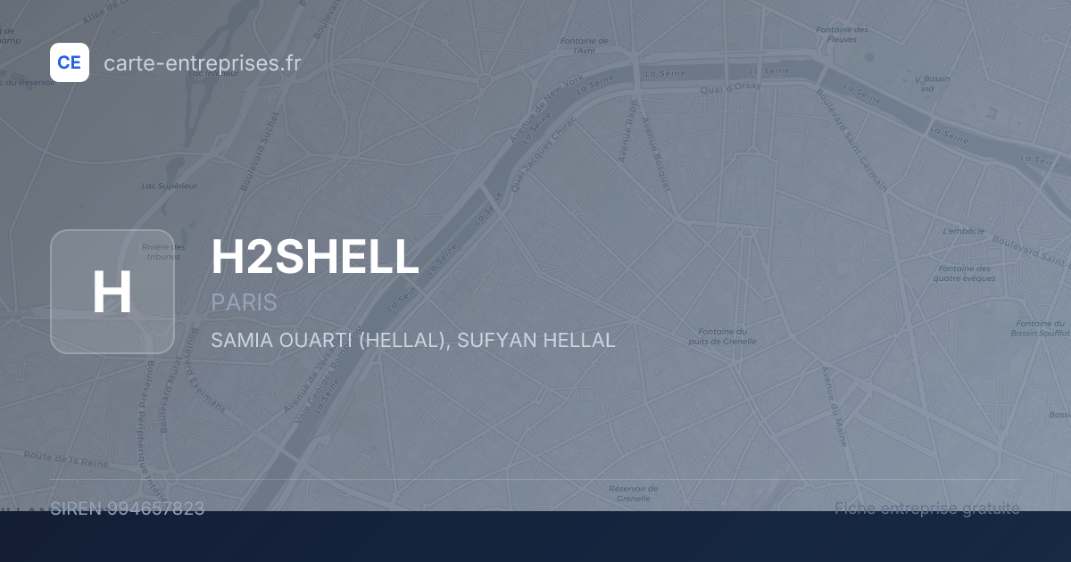 H2SHELL — 994657823 — fiche entreprise