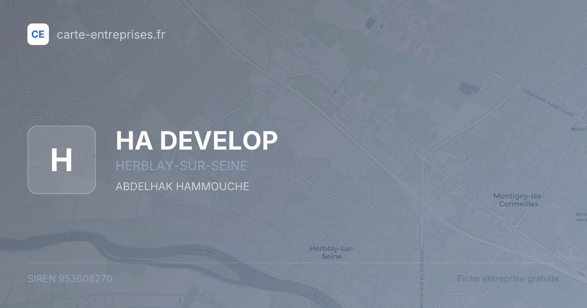 HA DEVELOP — 953608270 — fiche entreprise