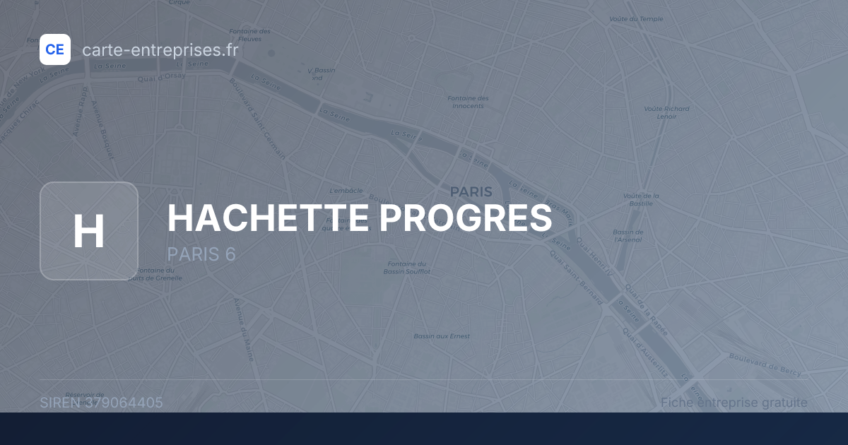 HACHETTE PROGRES — 379064405 — fiche entreprise