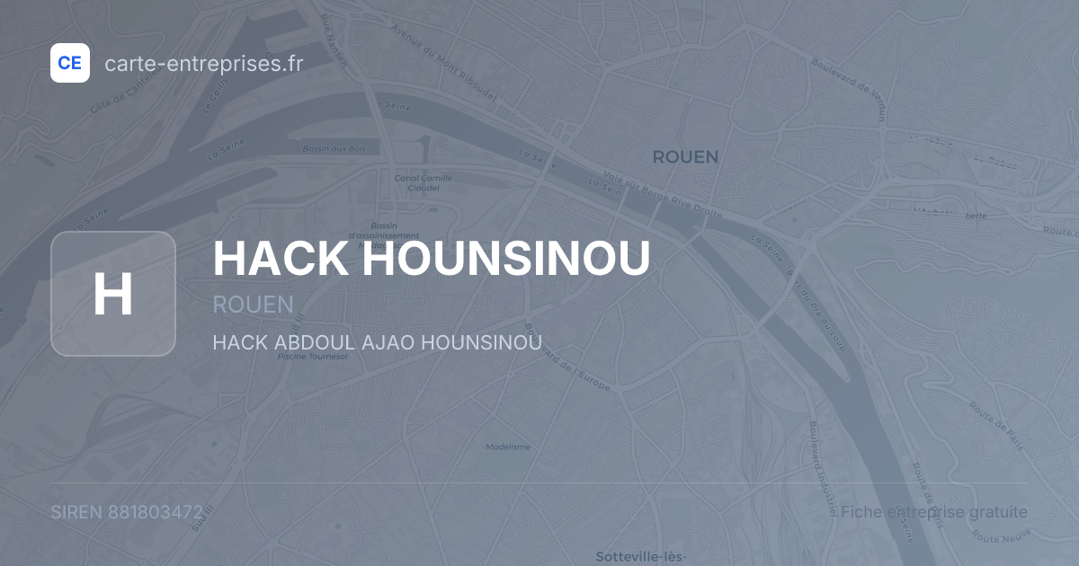 HACK HOUNSINOU — 881803472 — fiche entreprise