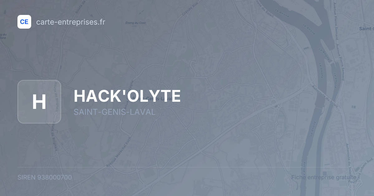 HACK'OLYTE — 938000700 — fiche entreprise
