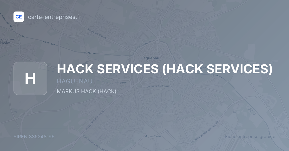 HACK SERVICES — 835248196 — fiche entreprise