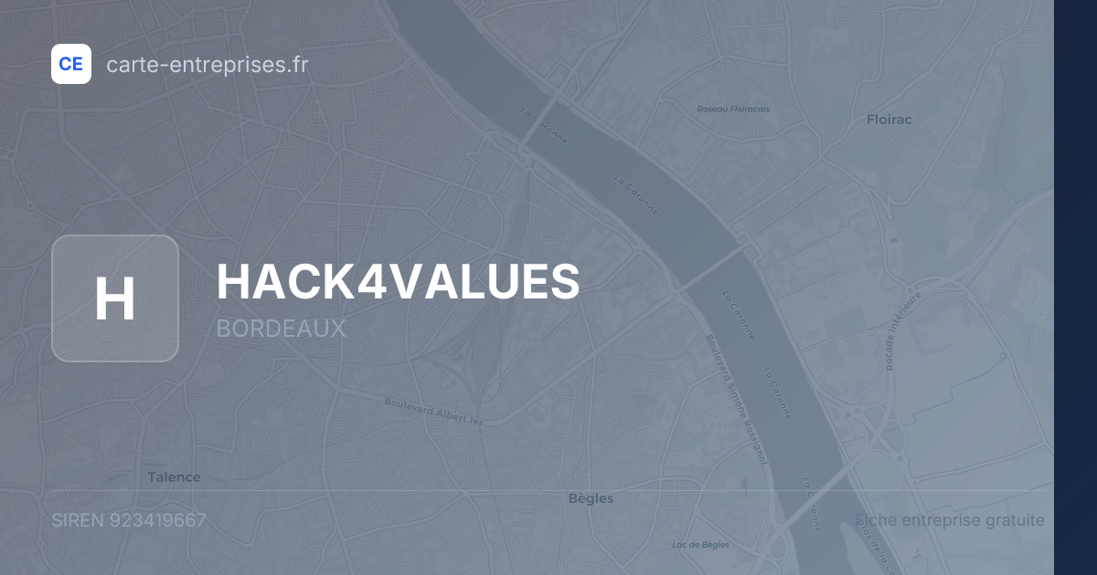 HACK4VALUES — 923419667 — fiche entreprise