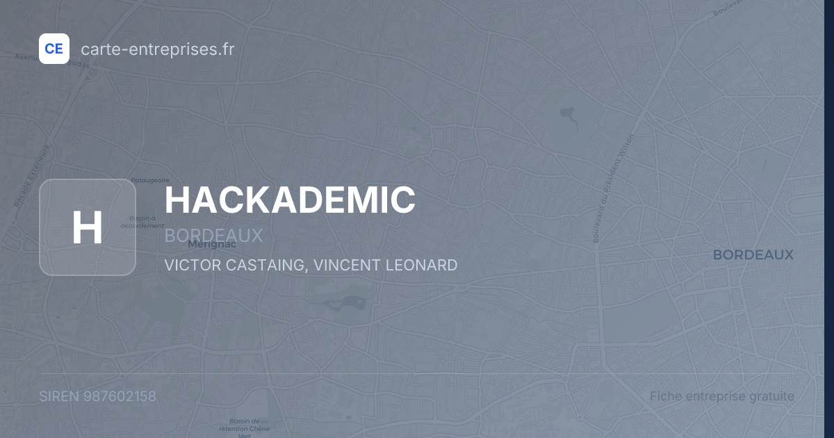 HACKADEMIC — 987602158 — fiche entreprise